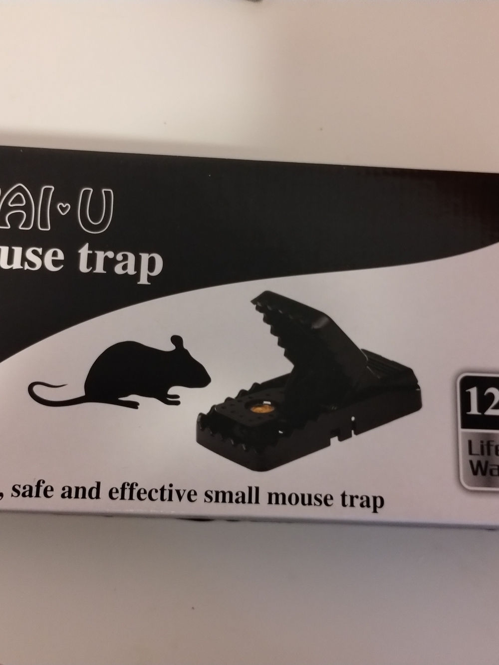 Black Plastic Snap Mouse Trap 12